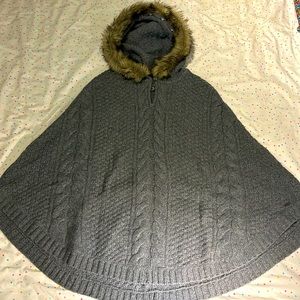 Eddie Bauer Cable Knit Poncho